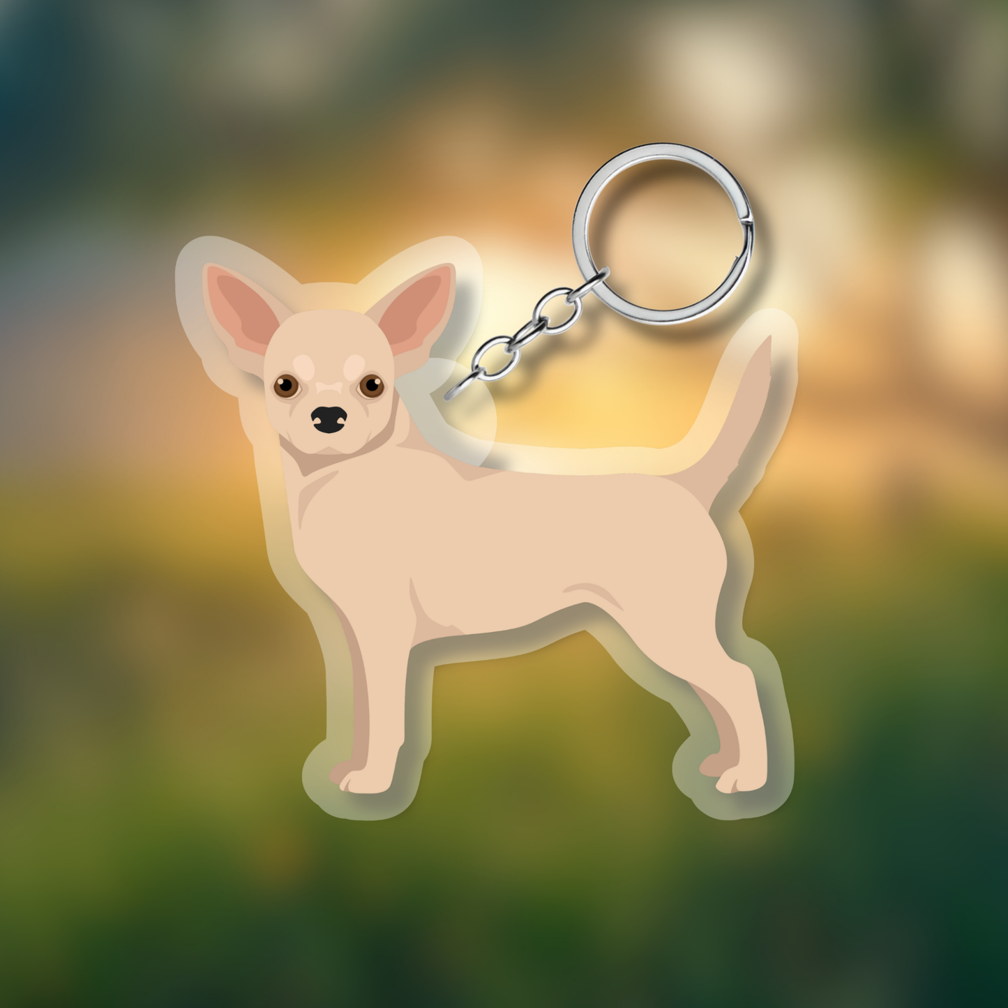 Chihuahua Dog 2.5in Acrylic Keychain