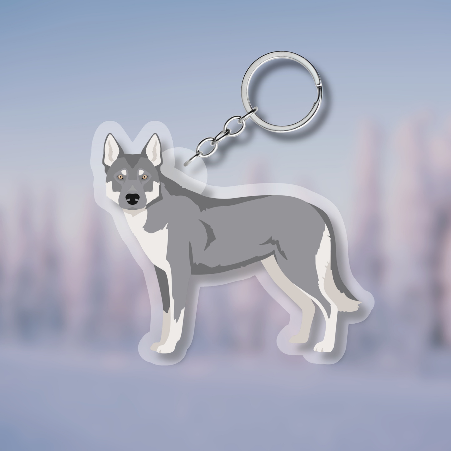 Czechoslovakian Vlcak Dog 2.5in Acrylic Keychain