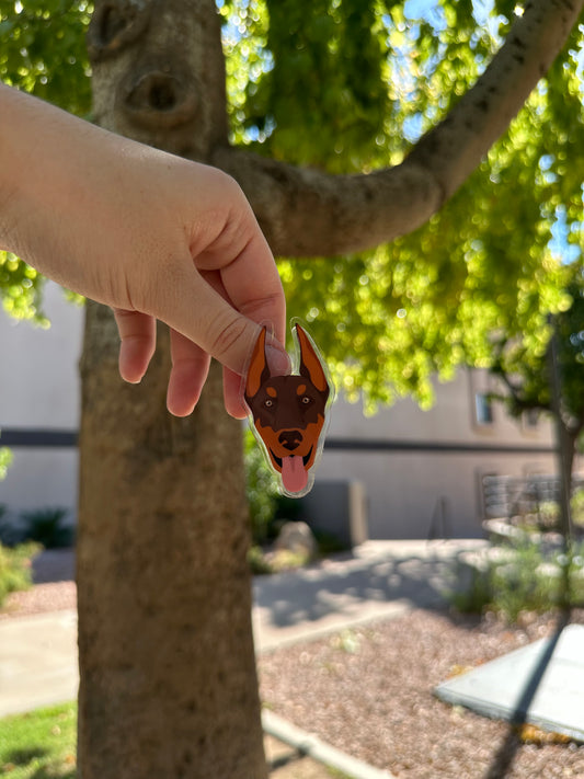 Doberman Pinscher Dog Clip 2.5in