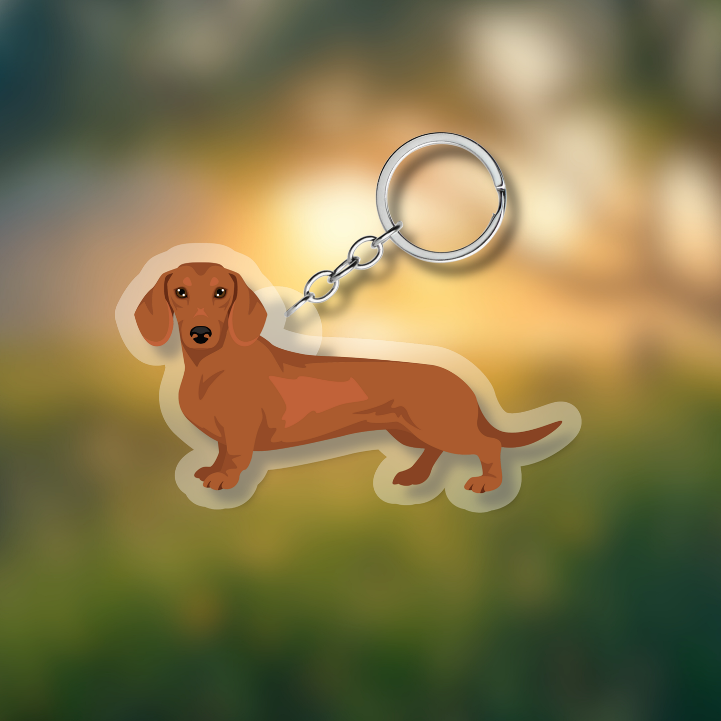 Dachshund Dog 2.5in Acrylic Keychain