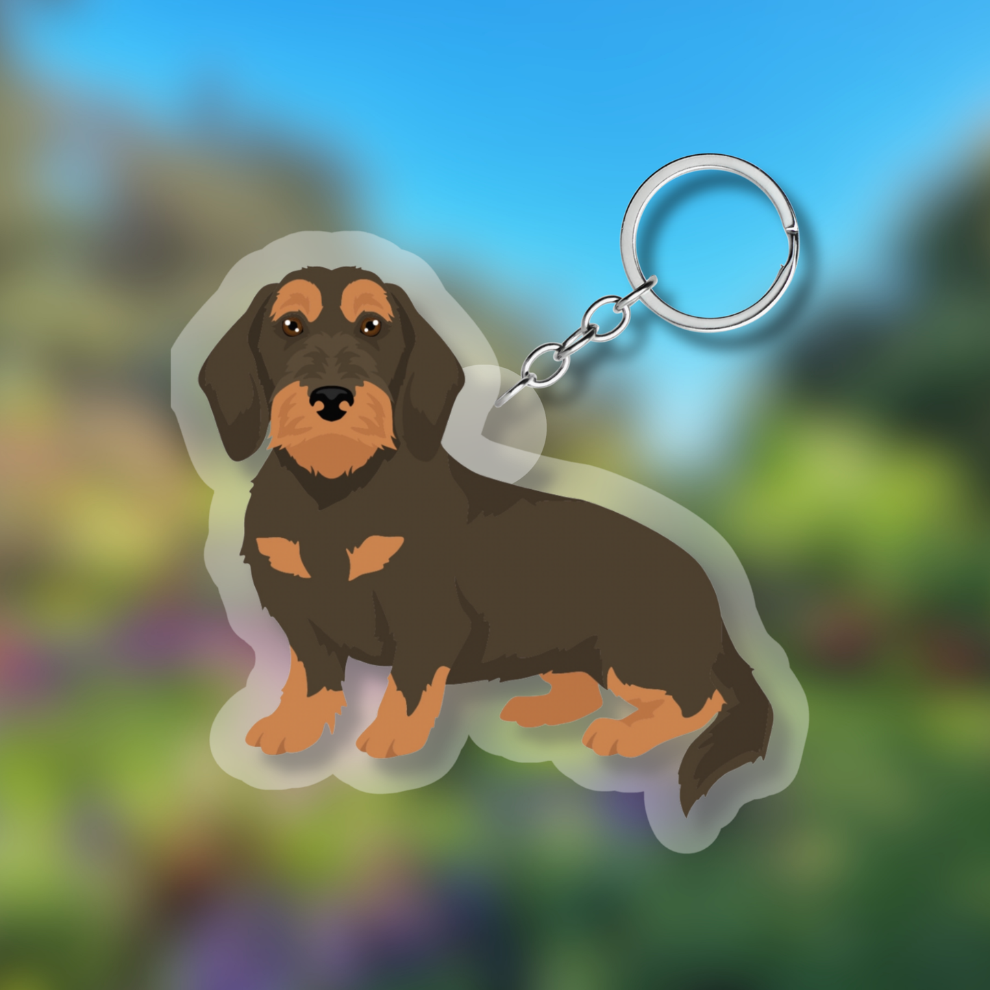 Dachshund Dog 2.5in Acrylic Keychain