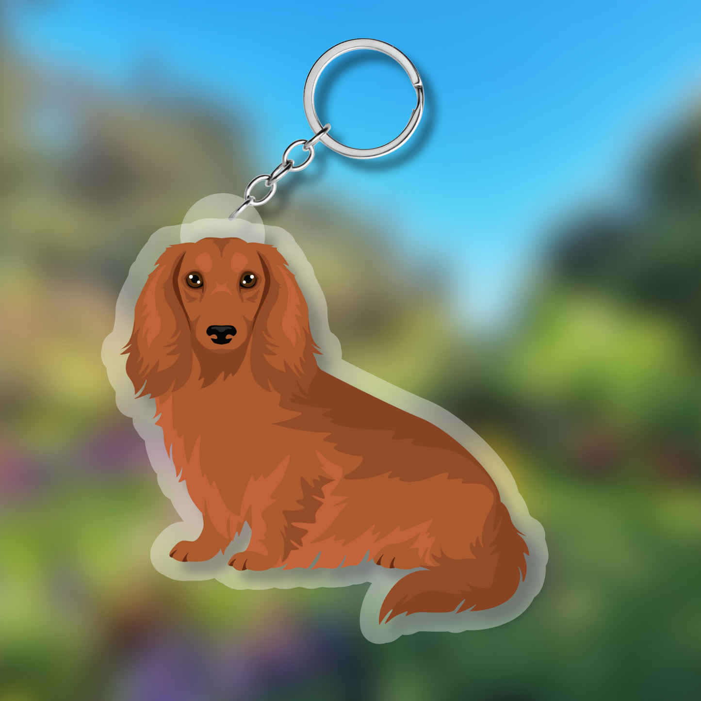 Dachshund Dog 2.5in Acrylic Keychain