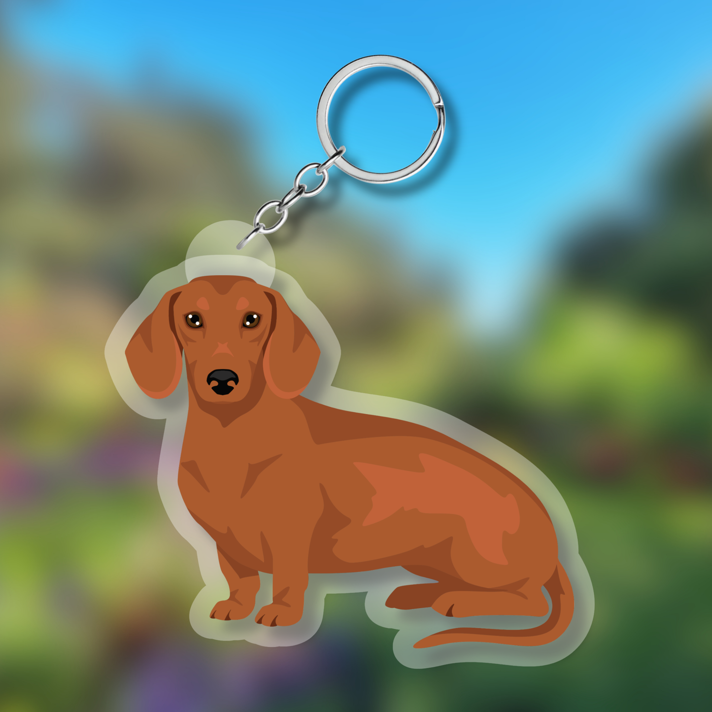 Dachshund Dog 2.5in Acrylic Keychain
