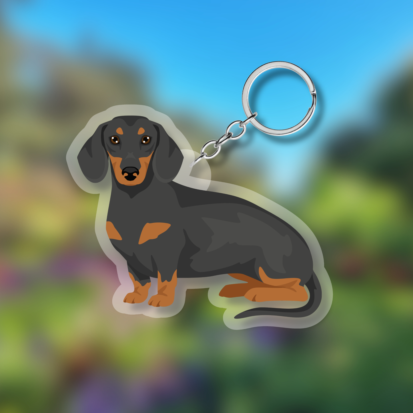 Dachshund Dog 2.5in Acrylic Keychain