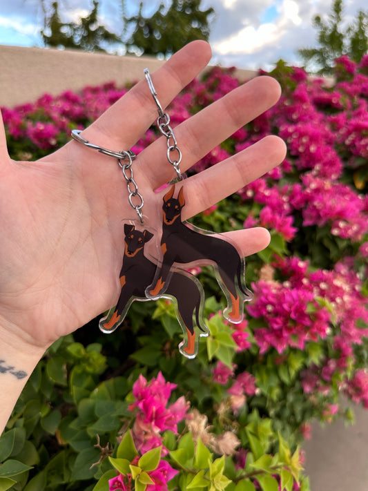 Manchester Terrier Dog 2.5in Acrylic Keychain