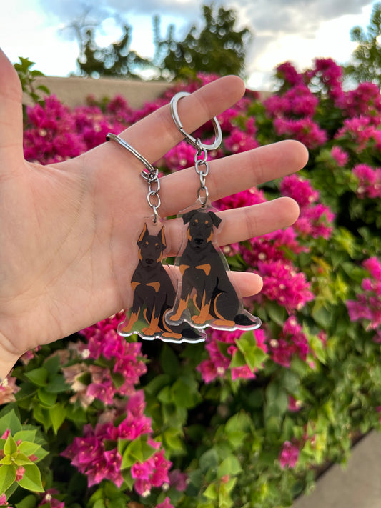 Beauceron Dog 2.5in Acrylic Keychain
