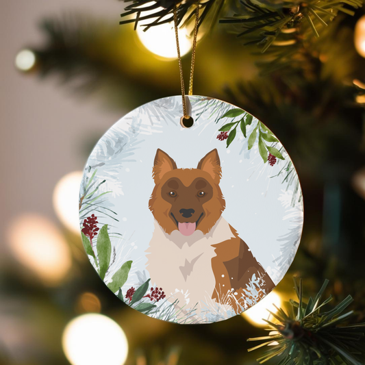 Elo Dog Ceramic Christmas Ornaments
