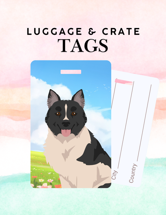 Elo Dog Metal Luggage/ Crate Tag