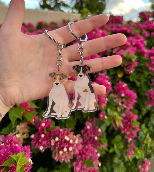 Parson Russell Terrier Dog 2.5in Acrylic Keychain