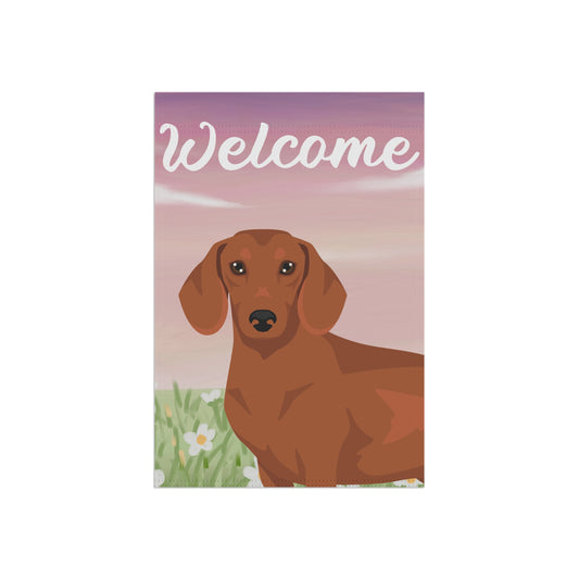 Dachshund Welcome Garden Flag 12x18