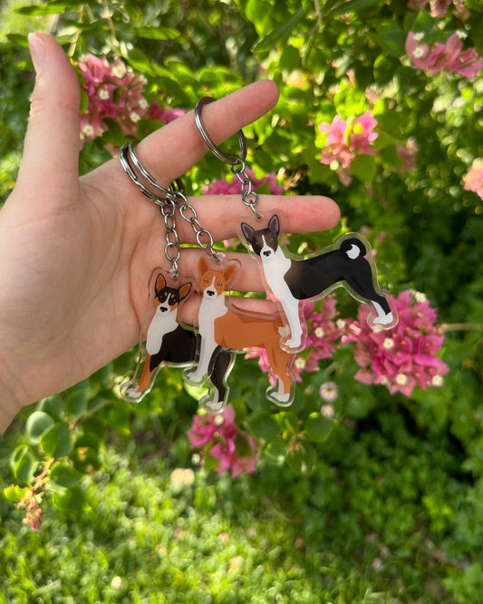 Basenji Dog 2.5in Acrylic Keychain
