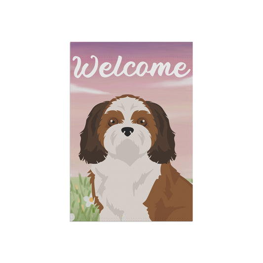 Shih Tzu Welcome Garden Flag 12x18