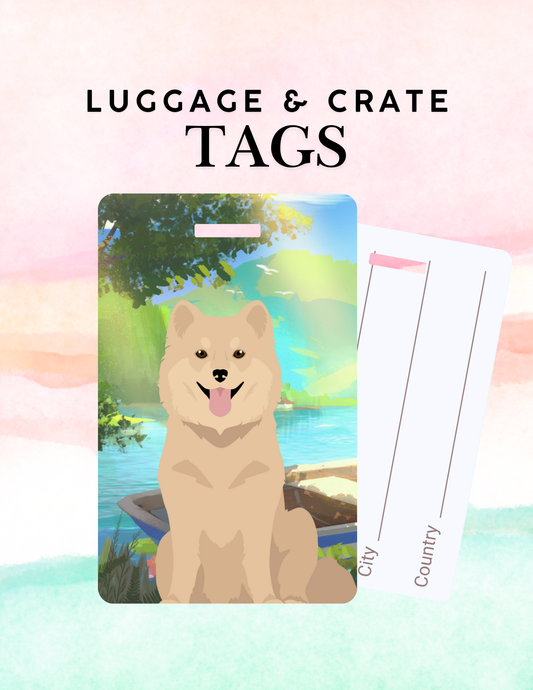 Finnish Lapphund Dog Metal Luggage/ Crate Tag