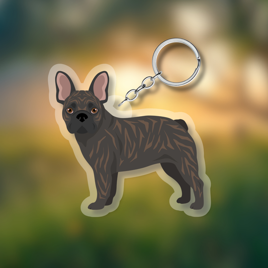 French Bulldog Dog 2.5in Acrylic Keychain