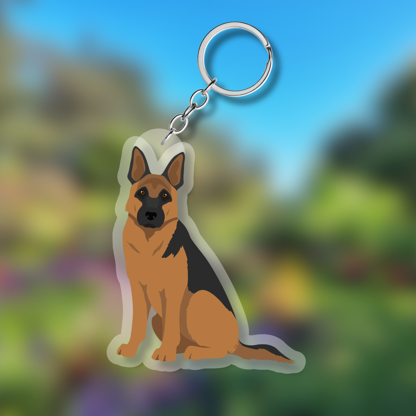German Shepherd Dog 2.5in Acrylic Keychain