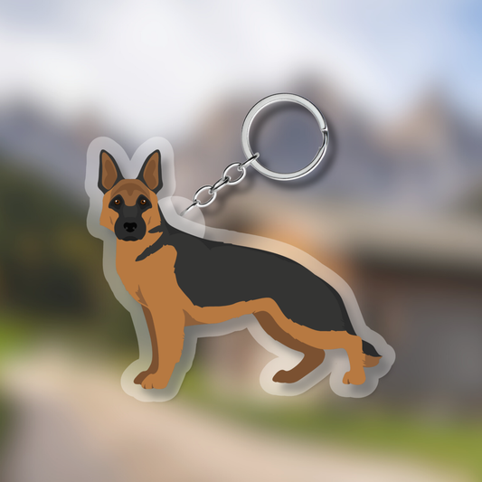 German Shepherd Dog 2.5in Acrylic Keychain