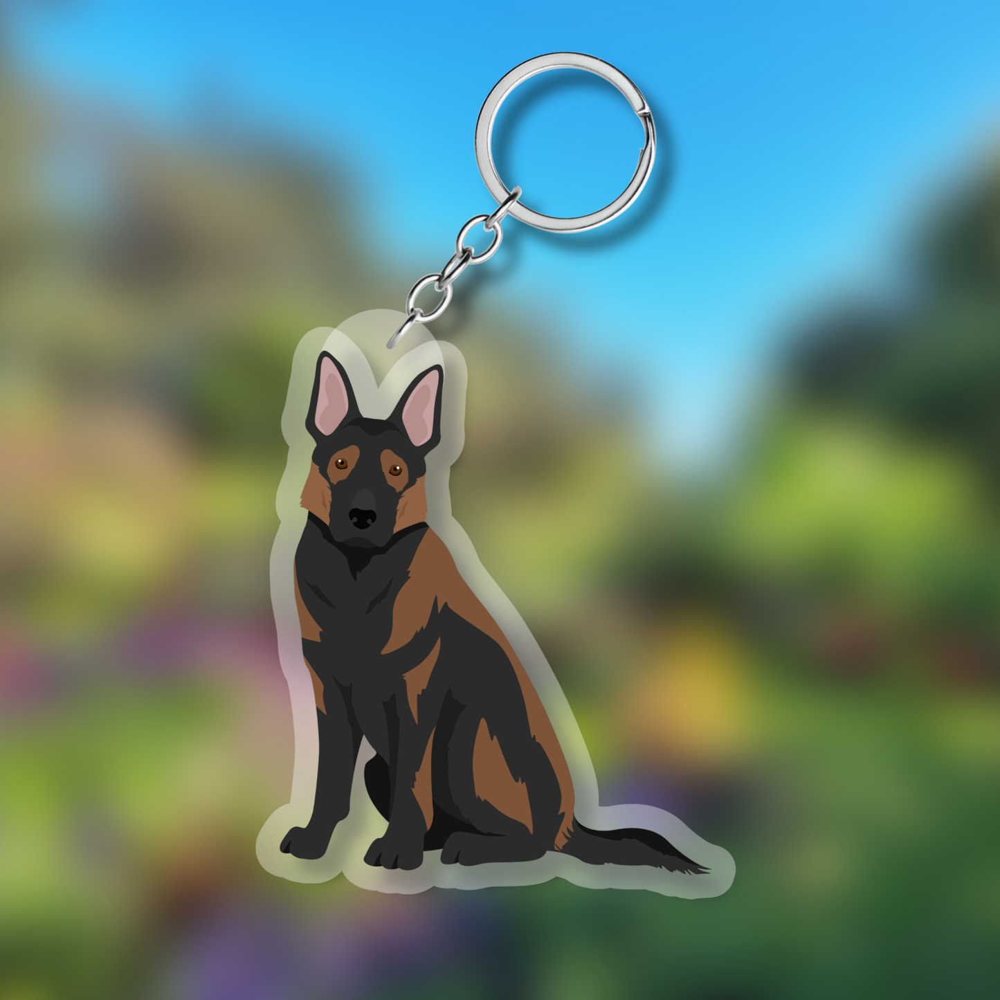 German Shepherd Dog 2.5in Acrylic Keychain