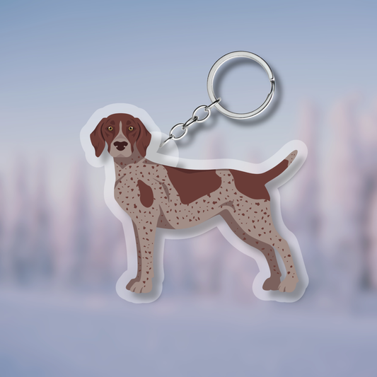 German Shorthaired Pointer Dog 2.5in Acrylic Keychain