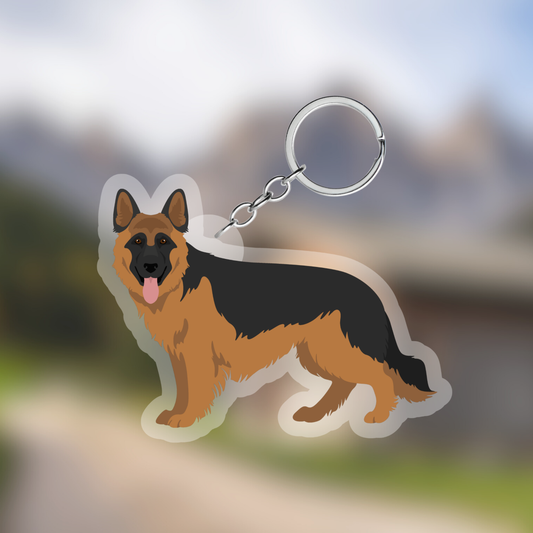German Shepherd Dog 2.5in Acrylic Keychain