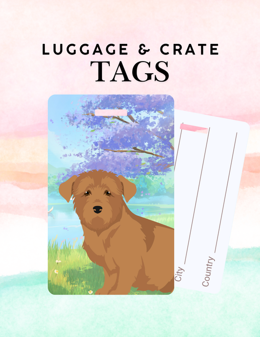 Glen Of Imaal Terrier Dog Metal Luggage/ Crate Tag