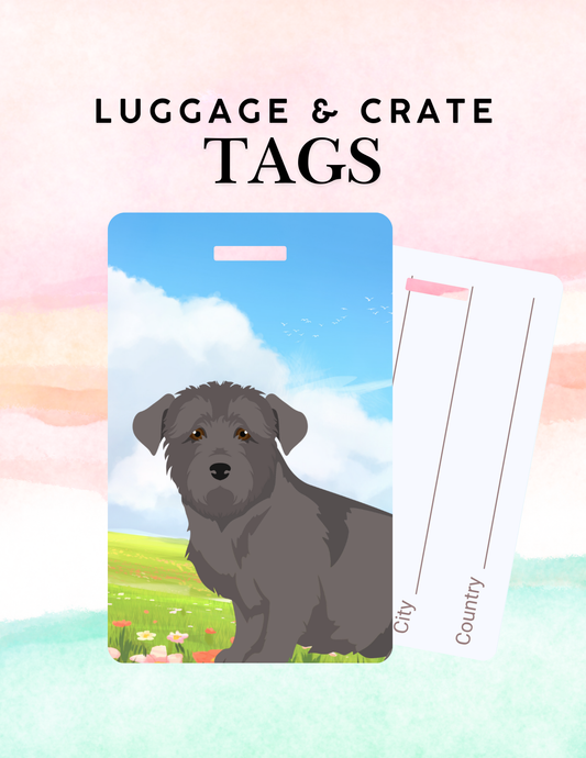 Glen Of Imaal Terrier Dog Metal Luggage/ Crate Tag