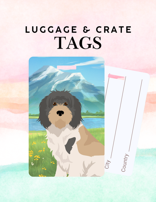 Grand Basset Griffon Vendeen Dog Metal Luggage/ Crate Tag
