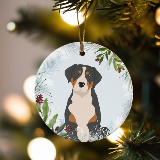 Greater Swiss Mountain Dog Dog Ceramic Christmas Ornaments