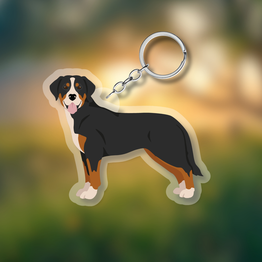 Greater Swiss Mountain Dog Dog 2.5in Acrylic Keychain