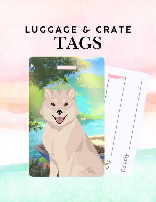 Hokkaido Dog Metal Luggage/ Crate Tag