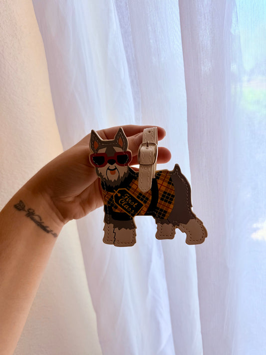 Schnauzer Dog Luggage Tag