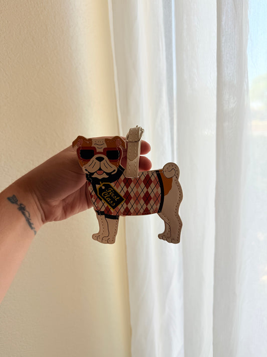 Bulldog Dog Luggage Tag