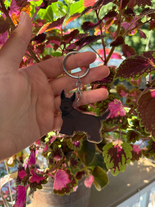 Scottish Terrier Dog 2.5in Acrylic Keychain