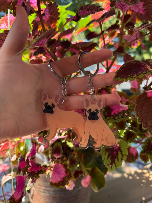 French Bulldog Dog 2.5in Acrylic Keychain