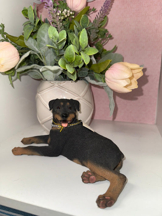 Rottweiler Dog Figurine