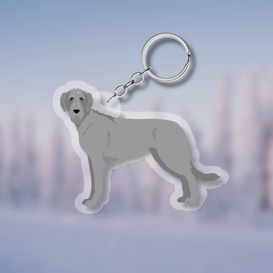 Irish Wolfhound Dog 2.5in Acrylic Keychain