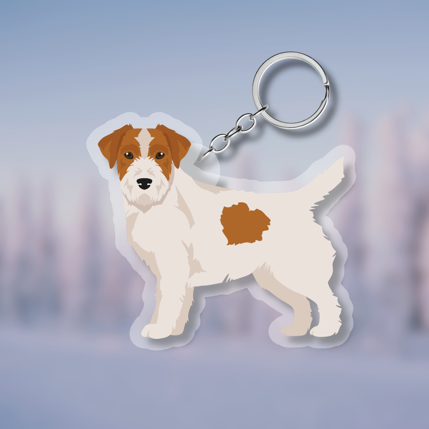 Jack Russell Terrier Dog 2.5in Acrylic Keychain