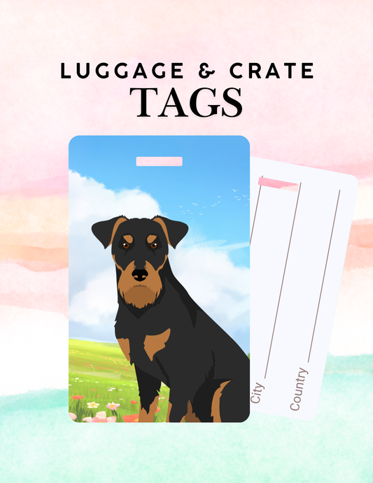 Jagdterrier Dog Metal Luggage/ Crate Tag
