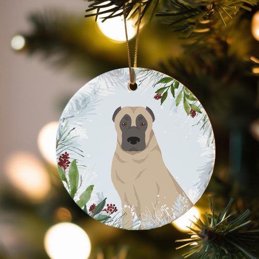 Kangal Dog Ceramic Christmas Ornaments