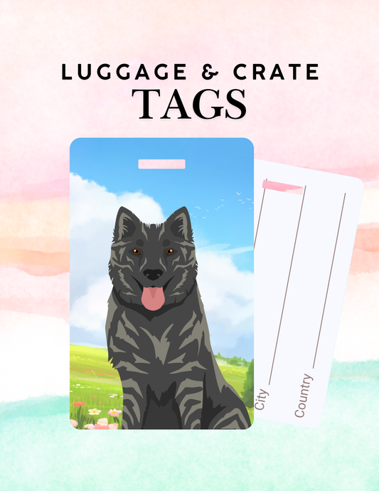 Kintamani Bail Dog Metal Luggage/ Crate Tag