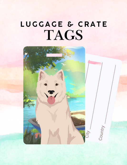 Kintamani Bail Dog Metal Luggage/ Crate Tag