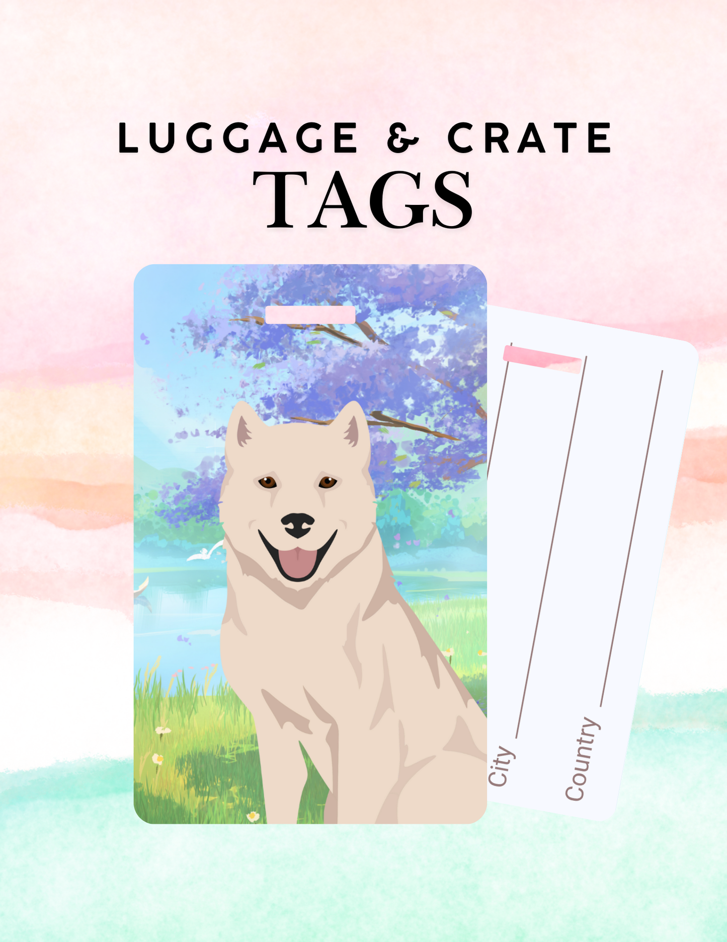 Kishu Ken Metal Luggage/ Crate Tag