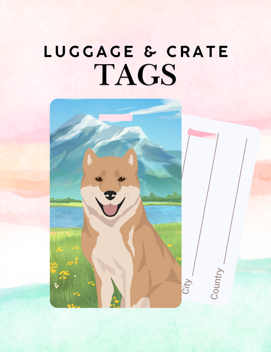 Kishu Ken Metal Luggage/ Crate Tag