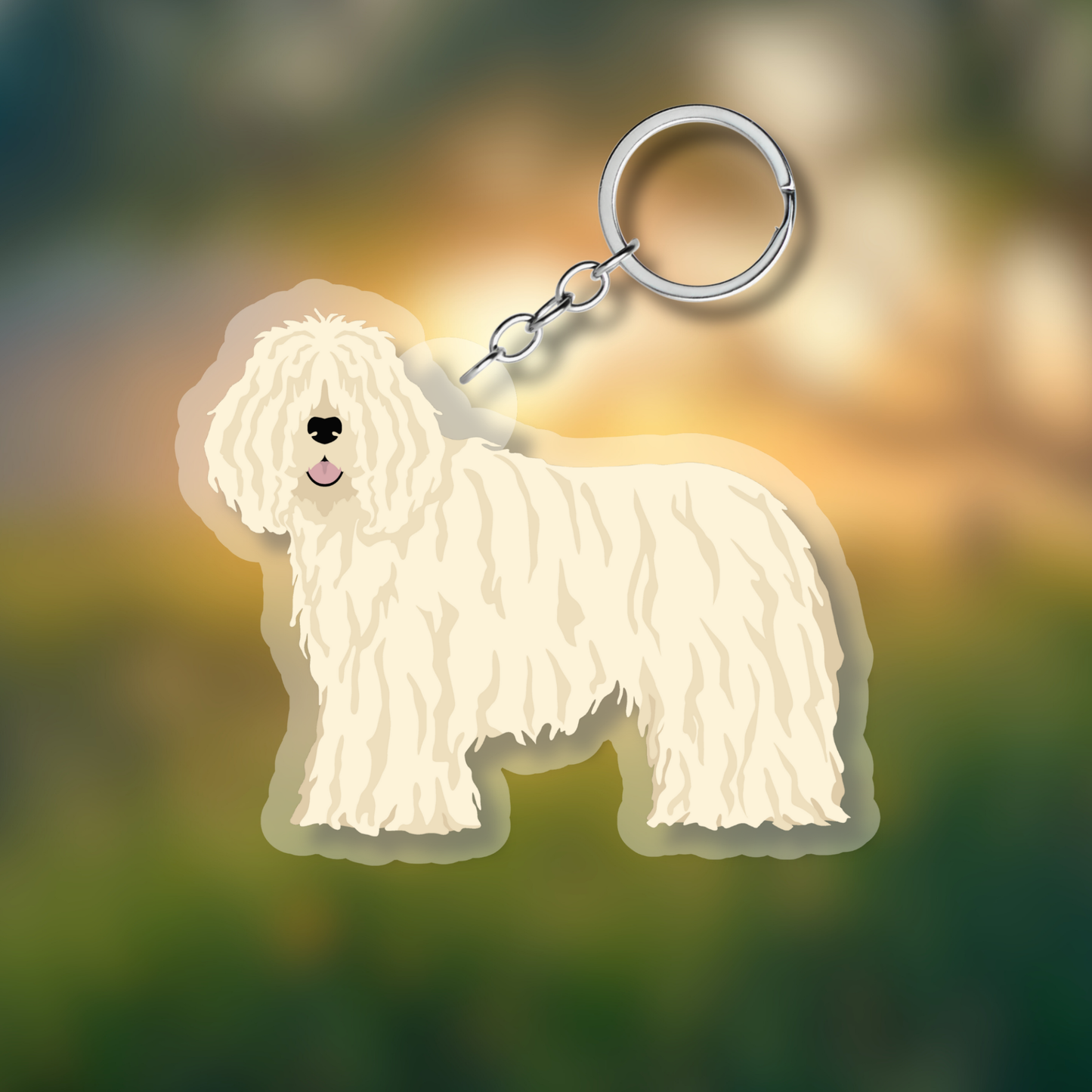 Komondor Dog 2.5in Acrylic Keychain