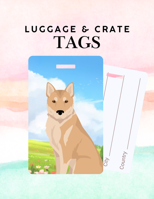 Korean Jindo Metal Luggage/ Crate Tag