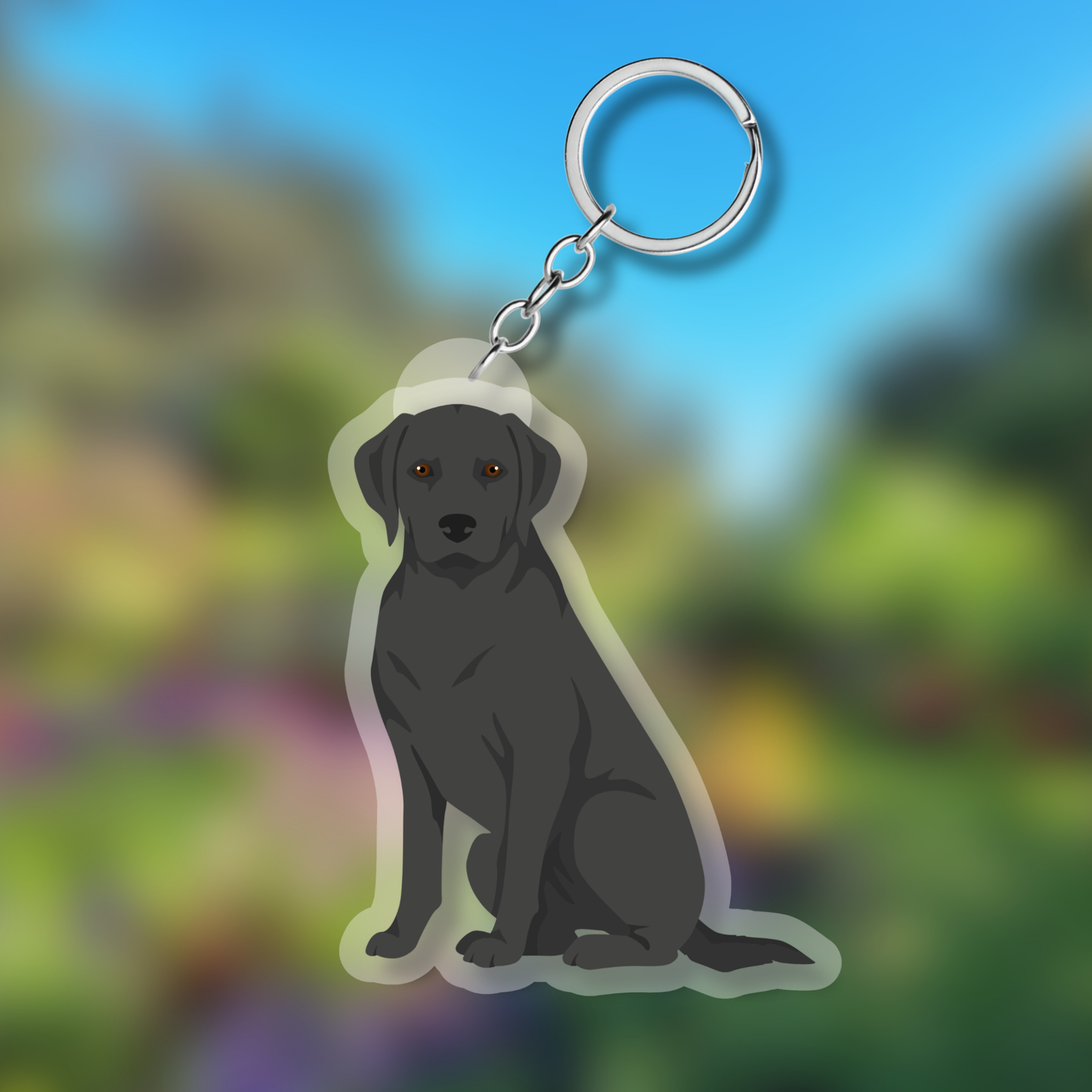 Labrador Retriever Dog 2.5in Acrylic Keychain