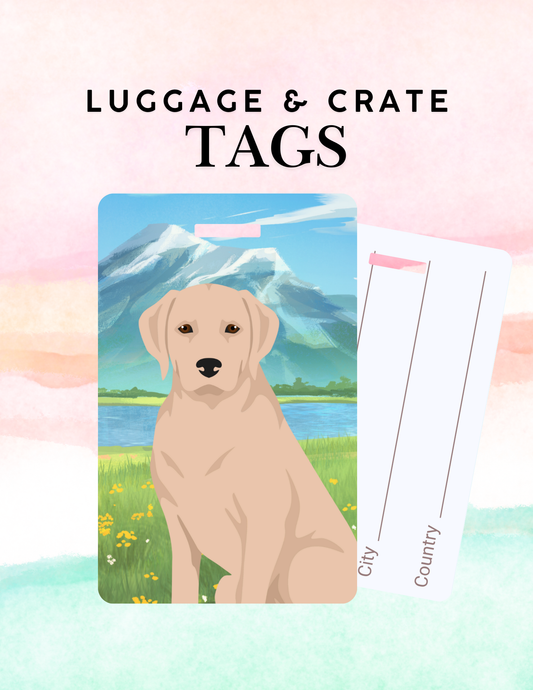 Labrador Retriever Metal Luggage/ Crate Tag