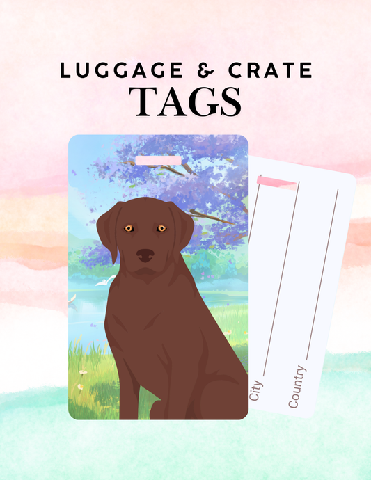 Labrador Retriever Metal Luggage/ Crate Tag