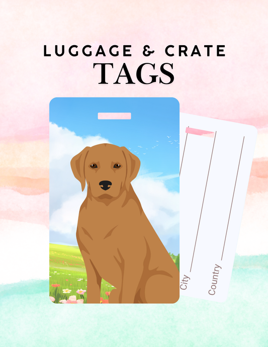 Labrador Retriever Metal Luggage/ Crate Tag