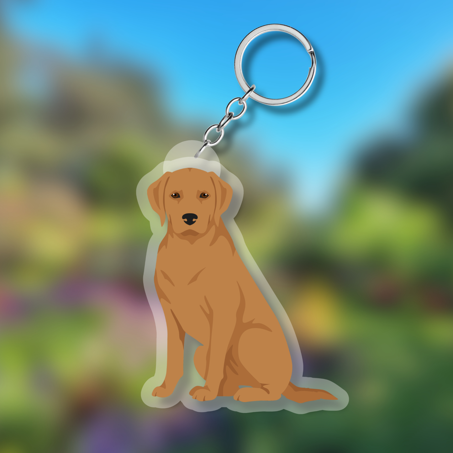 Labrador Retriever Dog 2.5in Acrylic Keychain