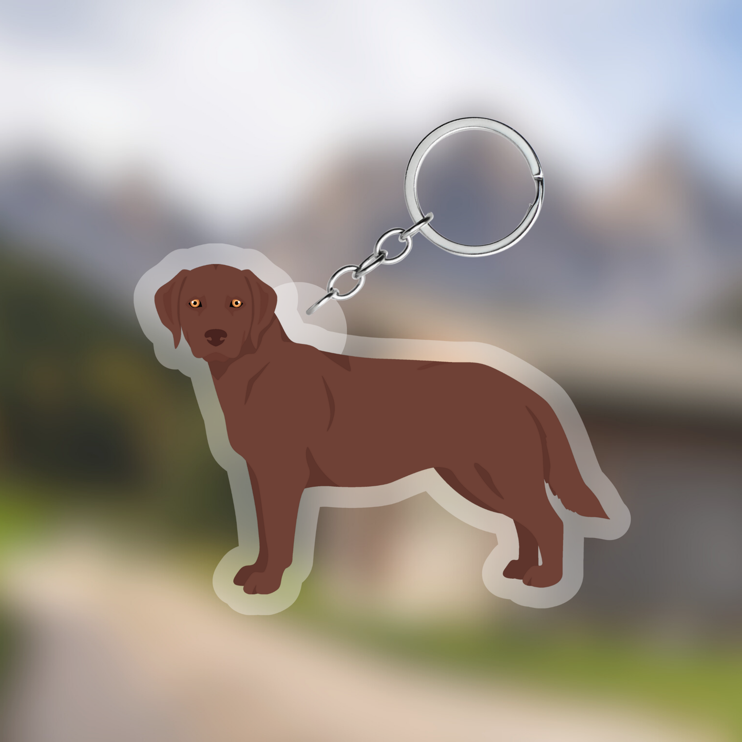 Labrador Retriever Dog 2.5in Acrylic Keychain